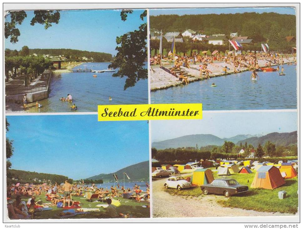 Altmünster Am Traunsee: CAMPING, FORD TAUNUS P5, VW KÄFER/COX, OPEL KADETT-B & P1, TENTES/CARAVANS - Auto/Car-Austria - Voitures De Tourisme