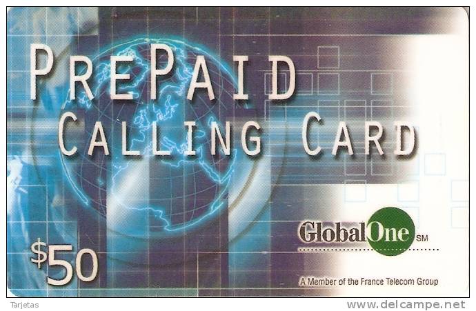 TARJETA DE HONG KONG DE GLOBALONE DE $50 EXPIRES 11/01 - Hongkong