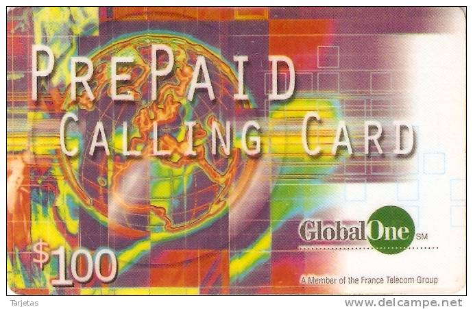 TARJETA DE HONG KONG DE GLOBALONE DE $100 EXPIRES 11/01 - Hong Kong