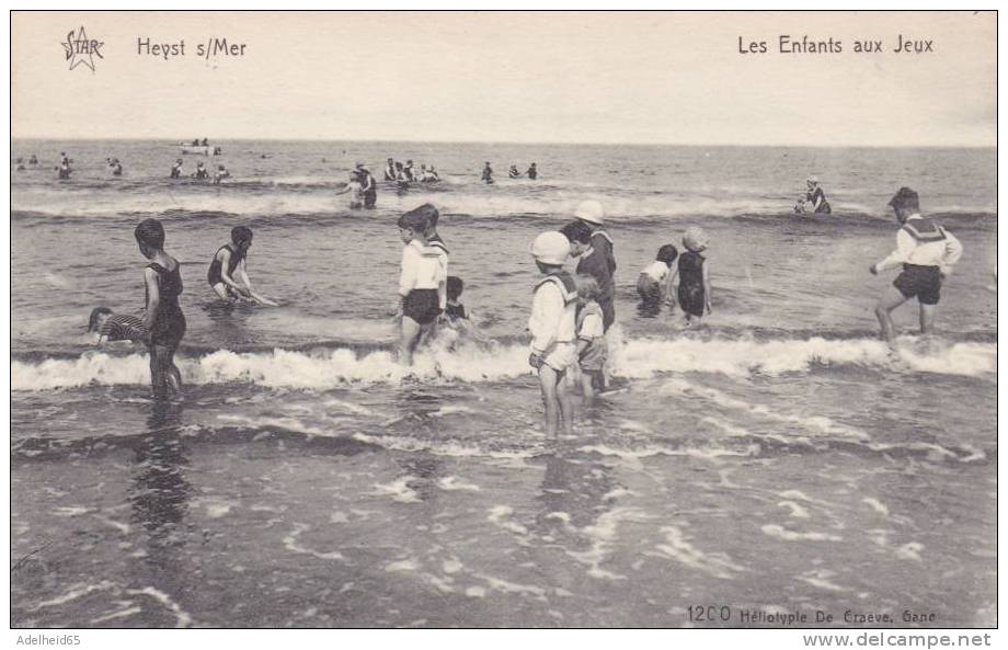 Heist Heyst Sur Mer Les Enfants Aux Jeux Héliotypie De Graeve STAR 1922 Pour Verviers - Knokke