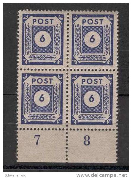 SBZ, MiNr  58 B, Postfrisch MNH, 4 Er Block - Ungebraucht