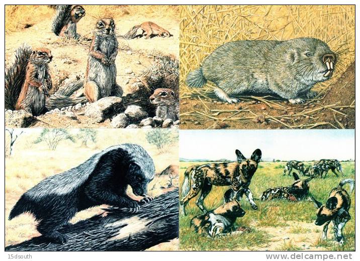 Botswana - 1992 Animals Postcard Set Mint - Botswana