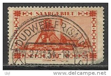 SARRE , SAARGEBIET , 80 C , Puits De Mine , 1927 , N° YT 115 - Gebraucht