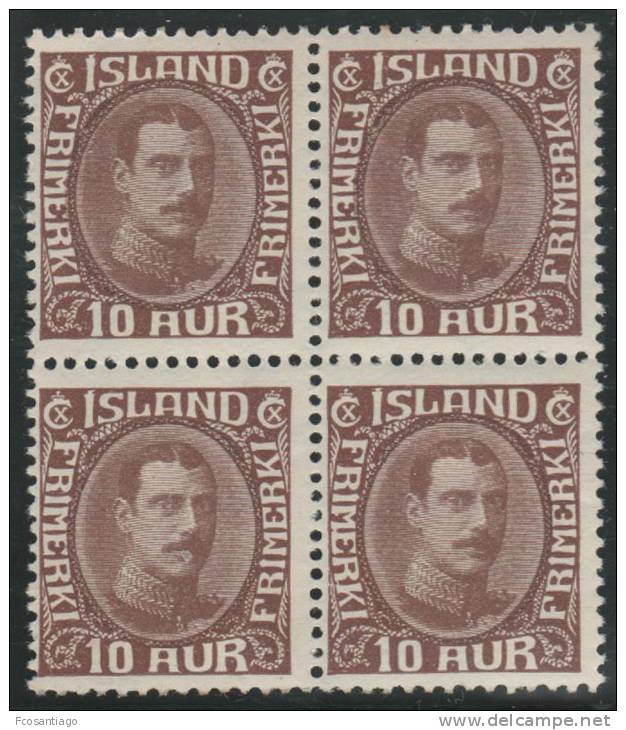 ISLANDIA 1931/34 - Yvert #148 - MNH ** (Very Rare In Block Of 4) - Neufs