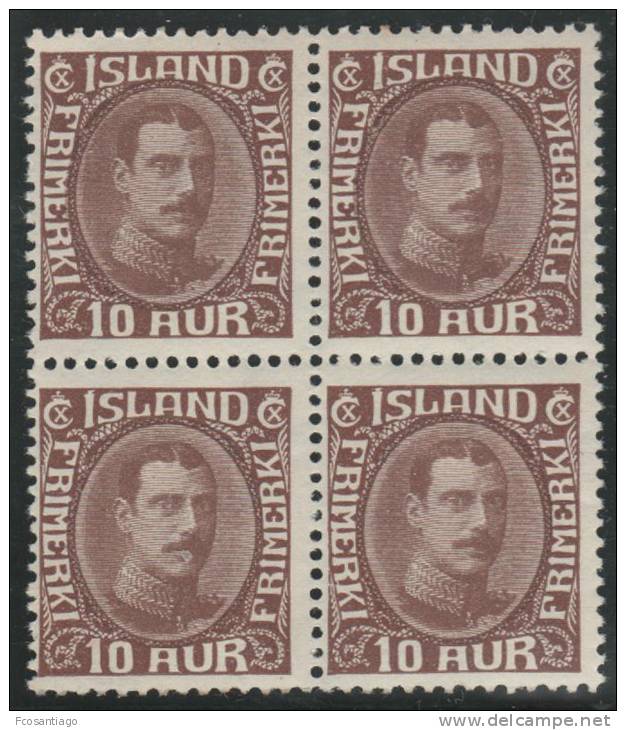 ISLANDIA 1931/34 - Yvert #148 - MNH ** (Very Rare In Block Of 4) - Nuevos