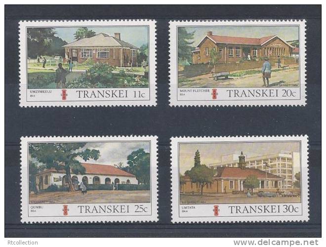 SOUTH AFRICA Transkei 1984 Post Office History Architecture Buildings 2nd Issue Stamps MNH SG#156-159 Michel 155-158 - Nuovi