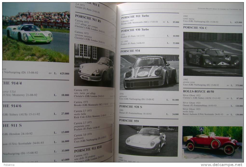 PBP/51 Catalogo BOLAFFI Delle AUTOMOBILI Da COLLEZIONE 1994/AUDI/BMW/FERRARI/FIA T/LANCIA/MERCEDES/PORSCHE - Motores