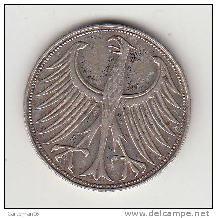 Pièce - Allemagne - 5 Mark Argent - 1951 D - 5 Mark