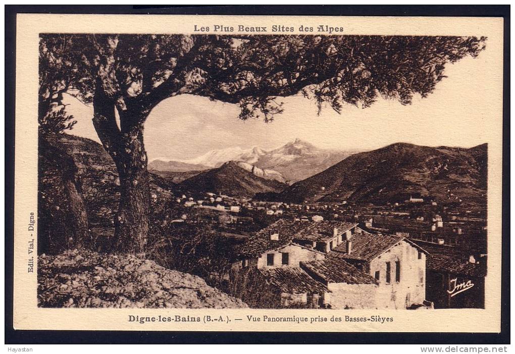 DIGNE VUE PANORAMIQUE PRISE DES BASSES SIEYES - Digne