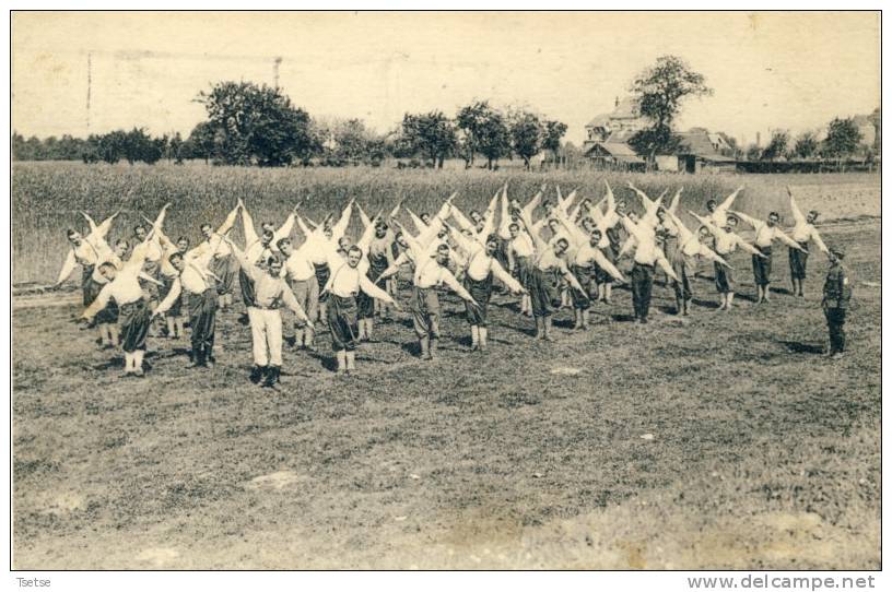 Antwerpen - Garnizoen 15e Linieregiment - Turnoefening - 1921 ( Verso Zien  ) - Casernes