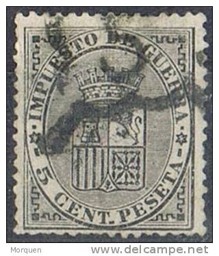 Sello 5 Cts Impuesto Guerra 1874, RARA Marca Araña 5 De GRANADA, Num 141 º - Kriegssteuermarken