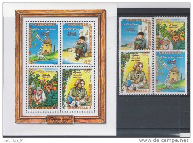 1997 NOUVELLE CALEDONIE 726-29+ BF 19** Alphonse Daudet, écrivain - Nuevos