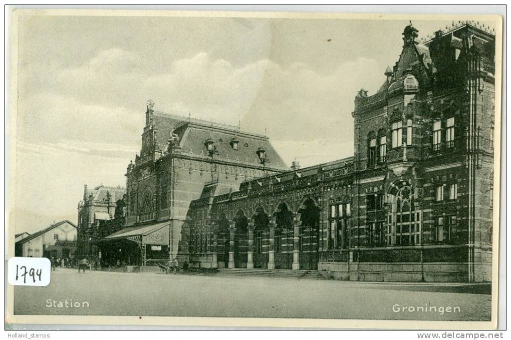 GRONINGEN * ANSICHTKAART * CPA * (1794)  STATION * GELOPEN IN 1930 NAAR VEENENDAAL - Groningen