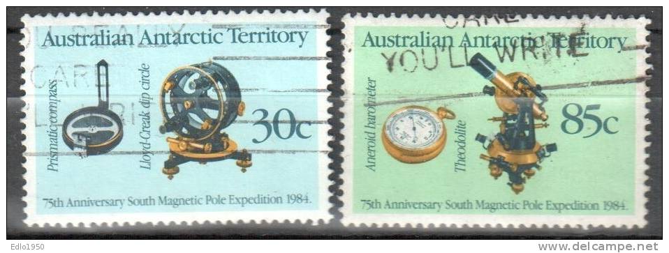 AAT Australian Antarctic Territory -1984 - Anniv Of Magnetic Pole Expedition -  Mi.61-62 - Used - Gebraucht