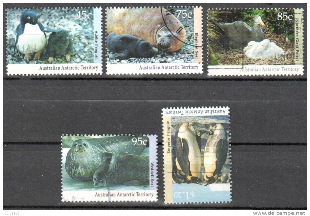 AAT Australian Antarctic Territory -1992 - Regional Wildlife -  Mi.90-94. - Used - Used Stamps