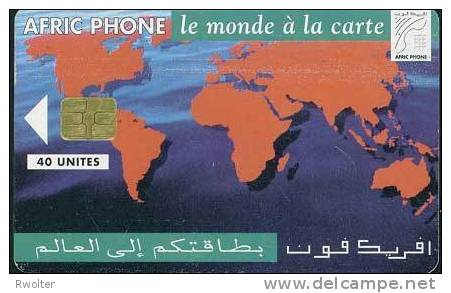 @+ Maroc Afric Phone 40U  - Carte Du Monde - Ref : AP2 - Morocco