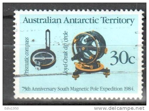 AAT Australian Antarctic Territory -1984 - Anniv Of Magnetic Pole Expedition -  Mi.61 - Used - Usados