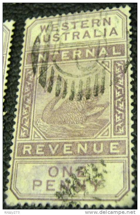 Western Australia 1893 Swan Internal Revenue 1d - Used - Used Stamps