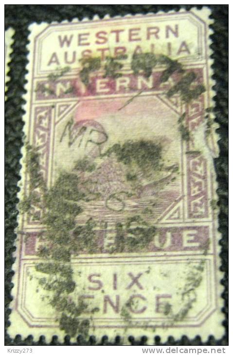 Western Australia 1893 Swan Internal Revenue 6d - Used - Oblitérés