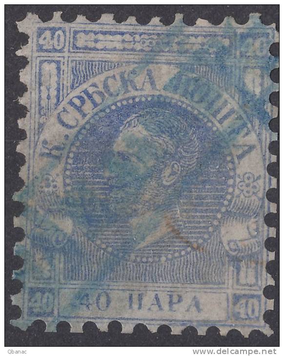 Serbia Principality 1866/68 Mi#6 X, Pelure - Very Thin Paper, Used - Serbia