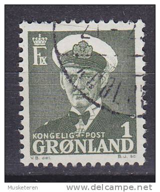 Greenland 1950 Mi. 28     1 (Ø) König King Frederik - Oblitérés