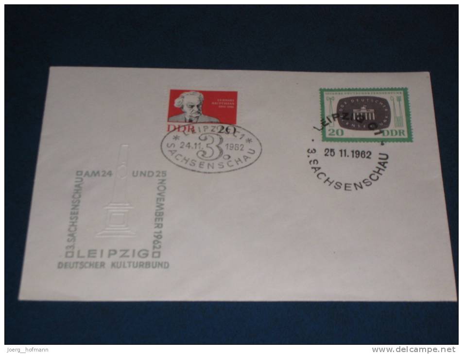 Brief Cover DDR Deutschland 1962 Sachsenschau Leipzig Kulturbund TV Fernsehen Brandenburger Tor - Storia Postale