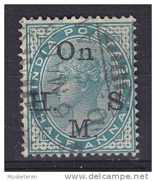 British India 1883 Mi. 27    ½ A Queen Königin Victoria Overprinted On.H.M.S. Service Dienstmarke - 1882-1901 Empire