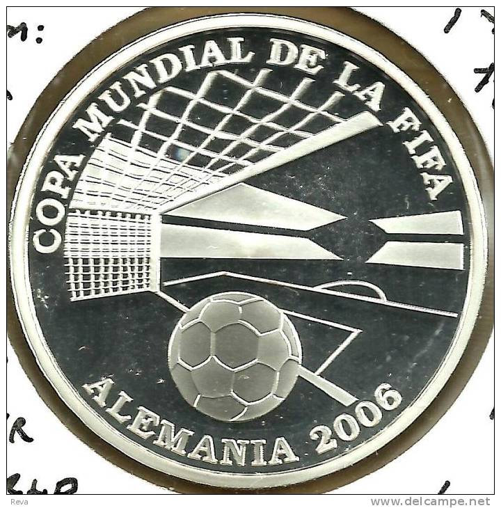 PARAGUAY 1 GUARANI STAR EMBLEM FRONT GERMANY SOCCER SPORT BACK 2004 PROOF AG SILVER KM202 READ DESCRIPTION CAREFULLY!! - Paraguay