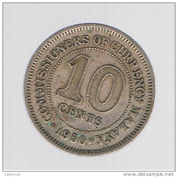 MALAYA - 10 Cents  1950  KM8 - Malaysia