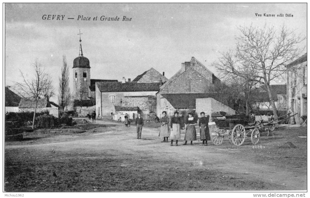 GEVRY -PLACE ET GRANDE RUE  JURA - Autres & Non Classés