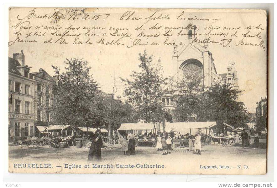 E1594 - Bruxelles - Eglise Et Marché Sainte-Catherine - Märkte