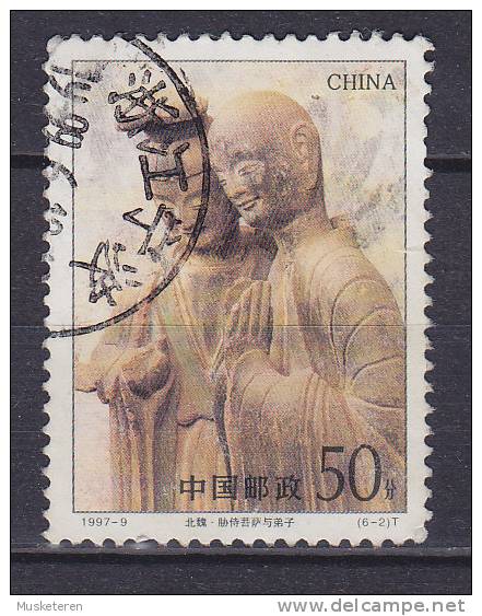 China Chine 1997 Mi. 2807    50 F Skulptur Aus Den Höhlentempln Von Maijishan Bodhisattva Und Sein Schüler - Used Stamps