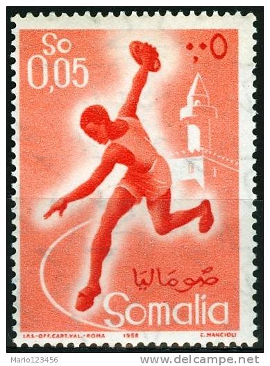 SOMALIA, A.F.I.S., SPORT, 1958, FRANCOBOLLO NUOVO (MNH**), Sassone 52 - Somalia (AFIS)