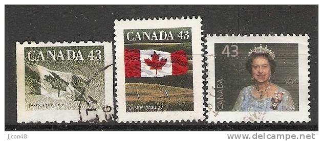 Canada  1992  Definitives; Queen Elizabeth II + Flag  (o) - Otros & Sin Clasificación