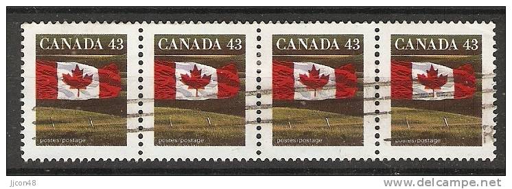 Canada  1992  Definitives; Flag  (o) P. 13.5 X 13 - Sonstige & Ohne Zuordnung