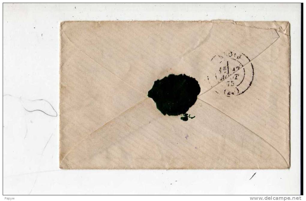 Gc 2920  Petite Enveloppe Ponce Cachet B - 1871-1875 Cérès
