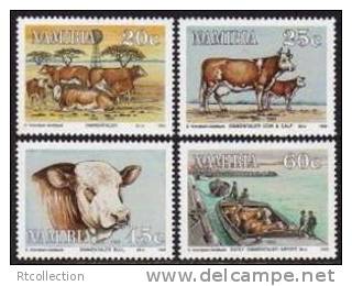 Namibia 1993 Simmentaler Cattle Cow Farm Cattles Cows Animals Mammals Animal Stamps MNH Michel 739-742 SG 611-614 - Vaches