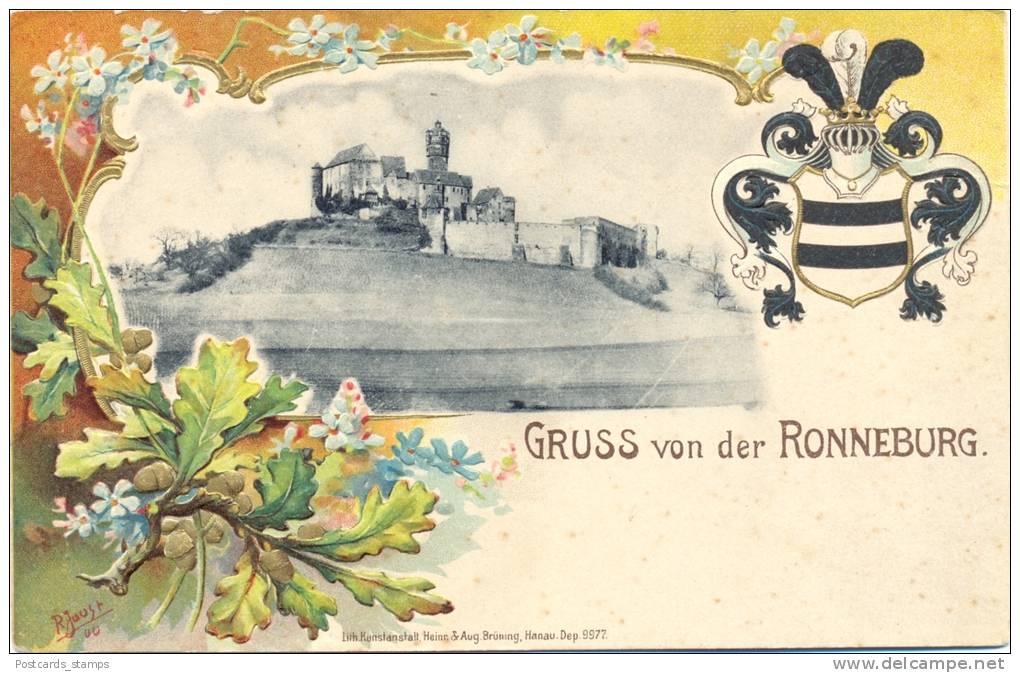 Ronneburg Im Main-Kinzig-Kreis, Prägekarte, Um 1900/10 - Main - Kinzig Kreis