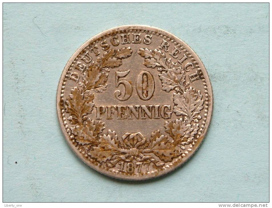 1877 G - 50 Pfennig / KM 8 ( Uncleaned - For Details Please See Photo ) !! - 50 Pfennig