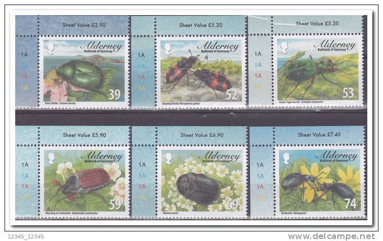 Alderney 2012 Postfris MNH Beetles - Alderney