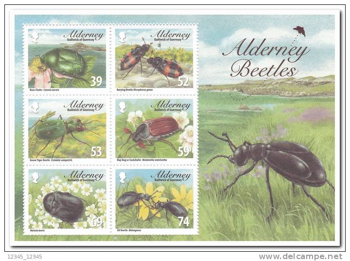 Alderney 2012 Postfris MNH Beetles - Alderney