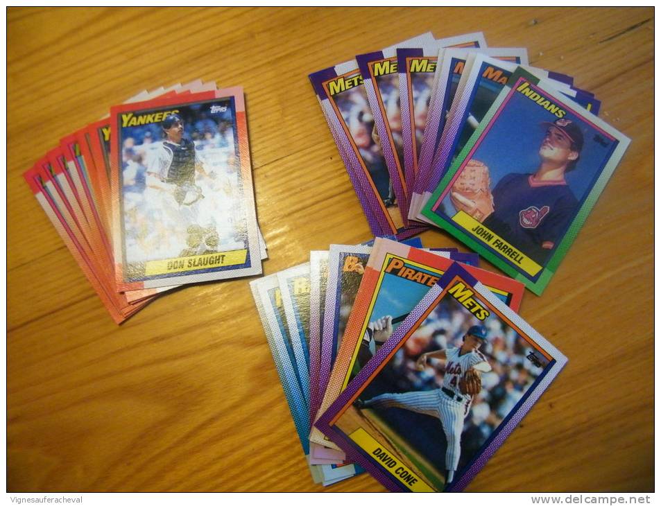 Cartes De Baseball Topps '90  Lots De 50 Cartes Diverses Entre 1 Et 790 - Autres & Non Classés