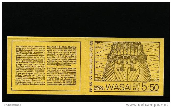 SWEDEN/SVERIGE - 1969  WASA SHIP   BOOKLET  MINT NH - 1904-50