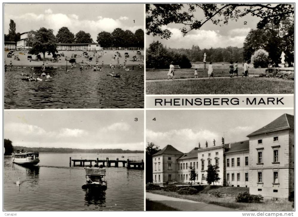 AK Rheinsberg, Schloß, Freibad Am Grienericksee, Gel, 1978 - Rheinsberg