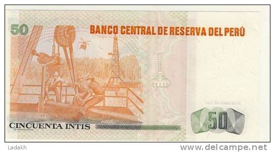 BILLET # PEROU # 1987 # CINCUENTA INTIS  # CINQUANTE INTIS # NEUF #NICOLAS DE PIEROLA - Peru