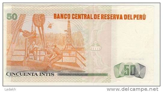 BILLET # PEROU # 1987 # CINCUENTA INTIS  # CINQUANTE INTIS # NEUF # NICOLAS DE PIEROLA - Peru