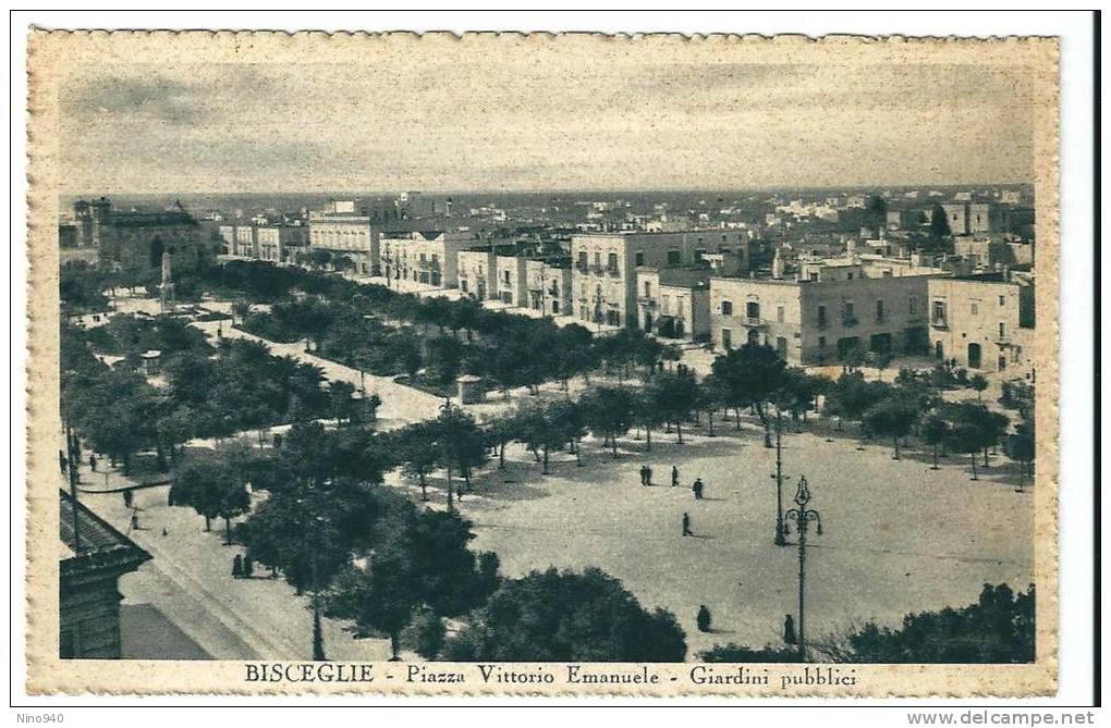 BISCEGLIE (BA) - PIAZZA V. EMANUELE - GIARDINI PUBBLICI - F/P - N/V - Bisceglie