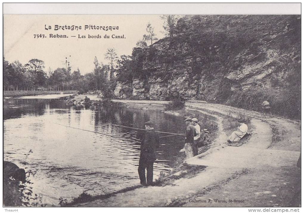 ¤¤  -  7543  -  ROHAN  -  Les Bords Du Canal  -  Pêcheurs à La Ligne  -  Pêche    -  ¤¤ - Rohan