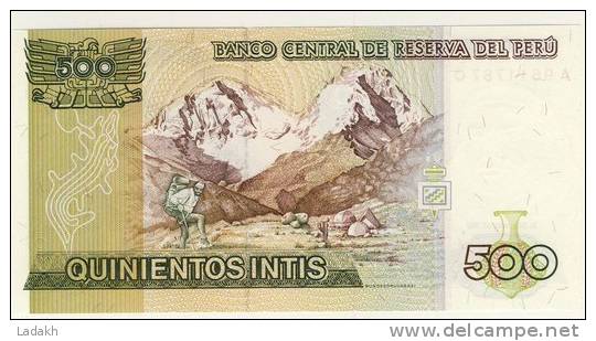 BILLET # PEROU # 1987 # QUINIENTOS INTIS  #  CINQ CENT INTIS # NEUF #JOSE GABRIEL CONDORCANQUI - Peru