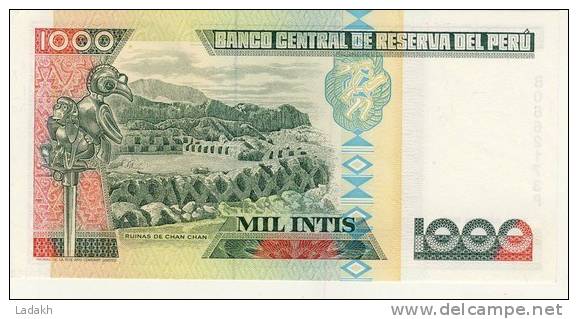 BILLET # PEROU # 1988 # MIL INTIS  # MILLE INTIS # NEUF # MARISCA ANDRES AVELINO CACERES - Peru